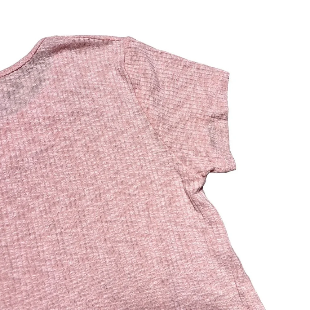 Good Luck Girl Vintage Pink Cinched Waterfall Tee L